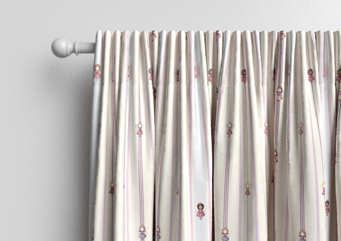 Fairy Cakes, Fairy Stripe Sponge - Made to Measure Curtains - Image 9